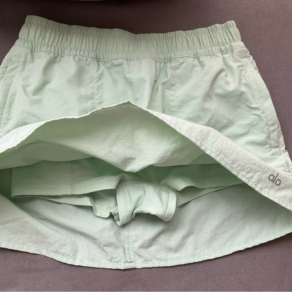 Alo Yoga Alumni Tennis Skirt Spearmint XS